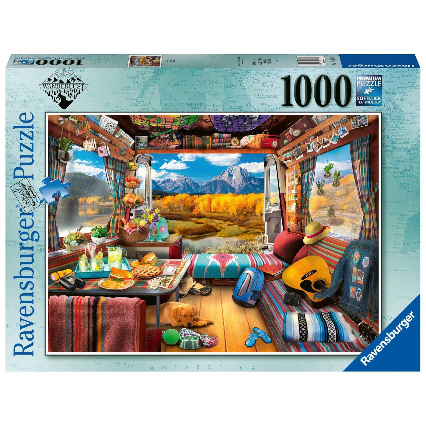 Ravensburger Wanderlust Vanlife Camper Camping 1000 Piece Puzzle image 0